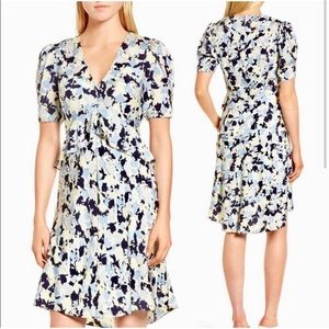 NWT Lewit flounce peplum floral dress size 8